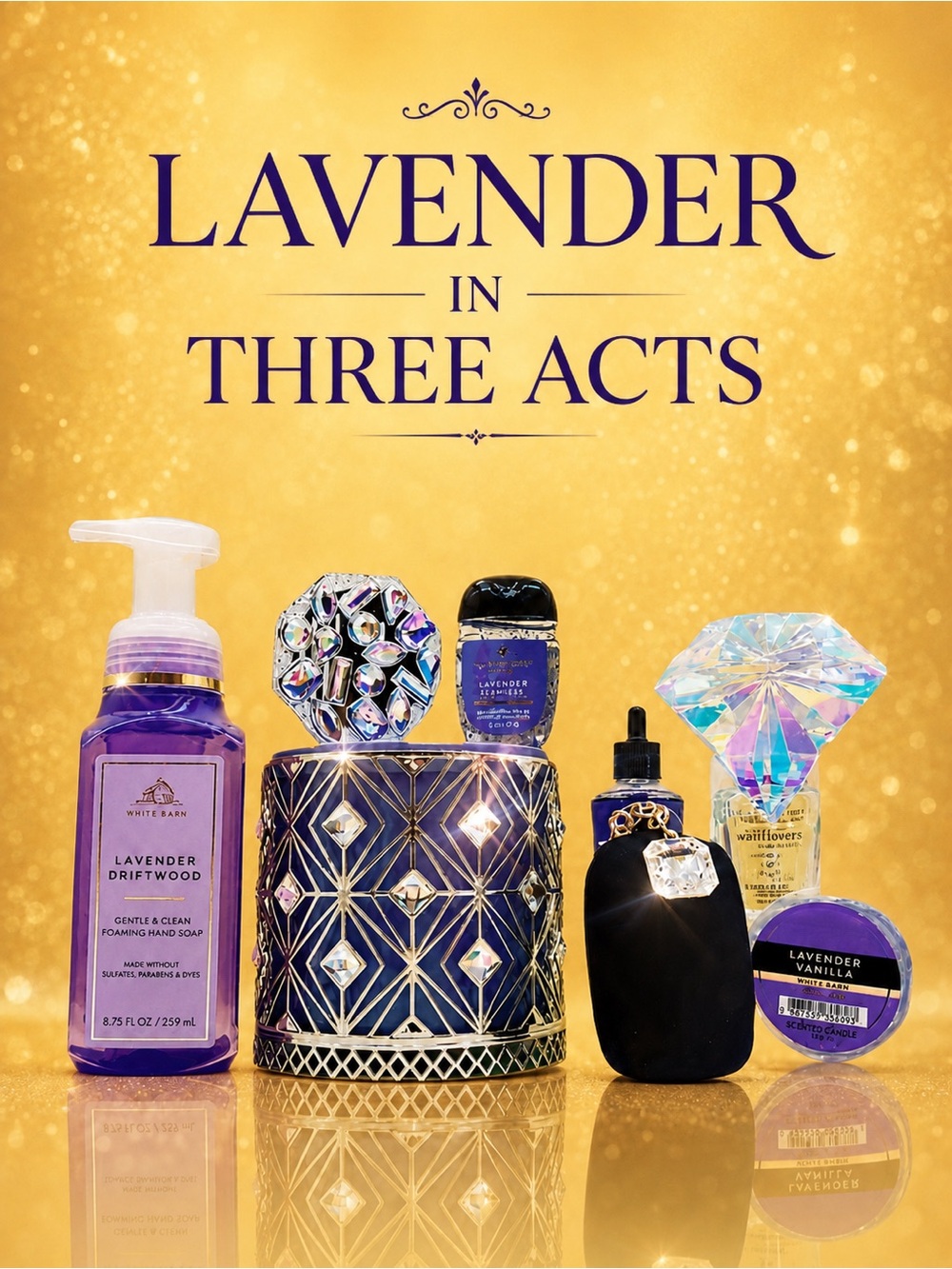 Bath & Body Works Lavender Bergamot Driftwood Vanilla 9 Pc Set